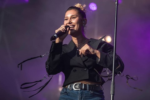 British R & B and pop singer and songwriter Rachel Keen aka Raye live at the 28th Heitere Open Air in Zofingen Aargau