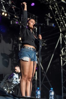 British R & B and pop singer and songwriter Rachel Keen aka Raye live at the 28th Heitere Open Air in Zofingen Aargau