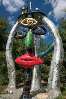 Colorful sculpture in the Giardino dei Tarocchi or Garden of the Tarot