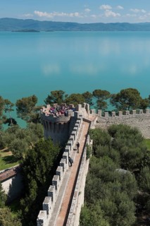 Fortress wall with tourists