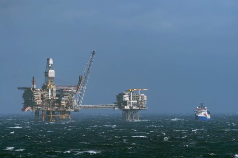 Supply vessel to the rig Britannia