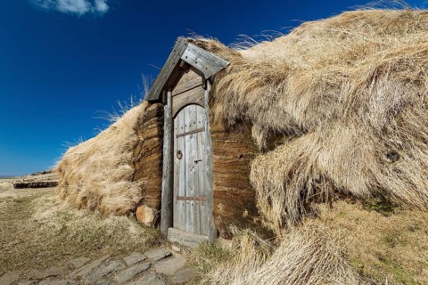 Replica of Viking longhouse