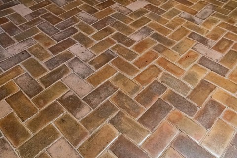 Brown clay tiles