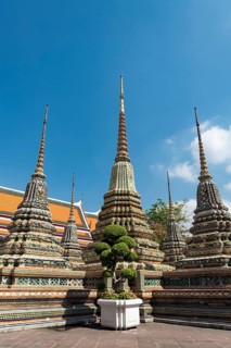 Phra Chedi Rai stupas at Wat Pho or Wat Po