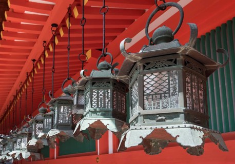 Bronze lanterns at Kasuga Taisha Shrine in Nara