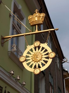 Traditional Hungarian shop sign
