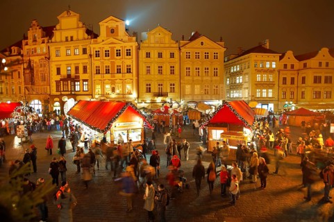 Christmas Market at night time