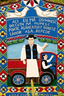 Tombstone of a lorry owner and lorry