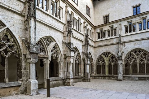 Cloister of the gothic cathedral St. Salvator or St. Willibald