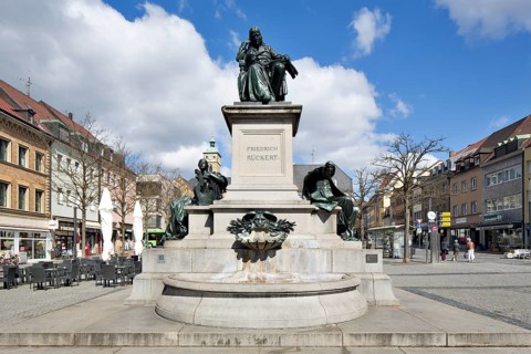 Friedrich Ruckert monument on the market square