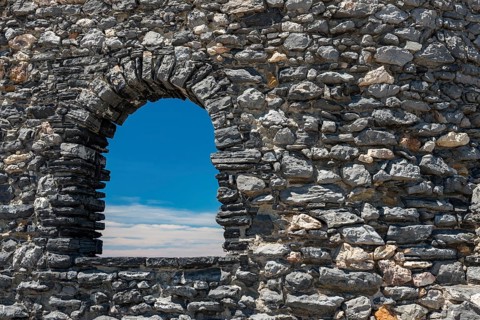View through rampart window