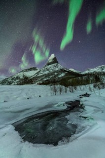 Northern lights over the Stetind