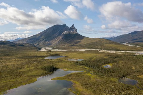 Mount Sukakpak and tundral landscape