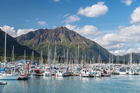 Boats in the port of Seward