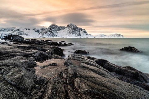 Rocky coast near Vareid