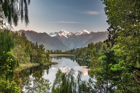 View of Mount Cook and Mount Tasman
