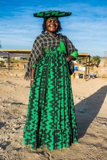 Herero woman in traditional clothes
