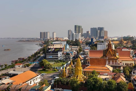 Panoramic view with Wat Ounalom