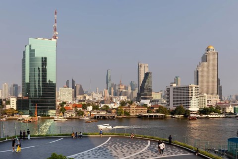 Panoramic view from terrace of Icon Siam