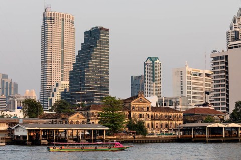 Skyline of the Bang Rak district