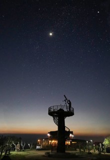 Observatory with telescope for observing the stars