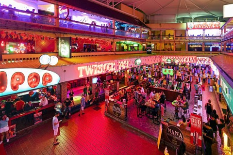 Nightlife in the red light district Nana Plaza