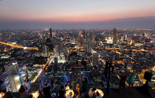 City panorama from the skybar