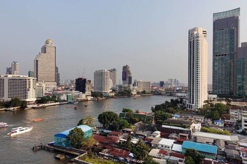 City view of Icon Siam on Lebua State Tower at Mae Nam Chao Phraya