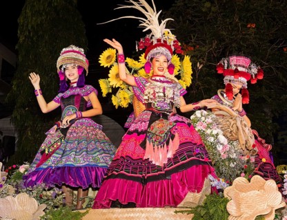 Kathoey at the Tiffany-Festival on a float
