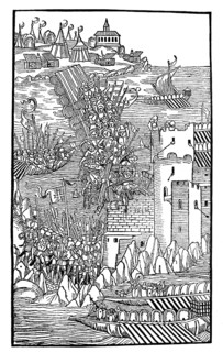 Scene from the siege of Rhodes