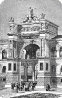 Main entrance to the Palace of Industry at the 1855 World Exhibition