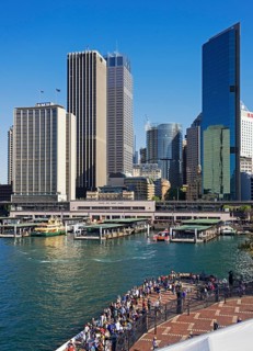 View of Circular Quay and Financial District