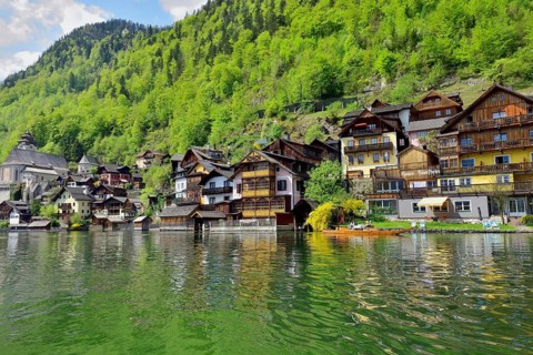 View of Hallstatt on Hallstattersee