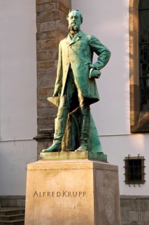 Alfred Krupp monument in the city center