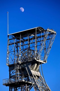 Pithead with moon