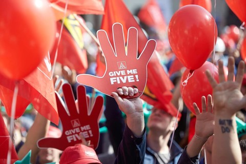 Strike of union IG Metall for pay raise