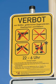 Weapon prohibition sign