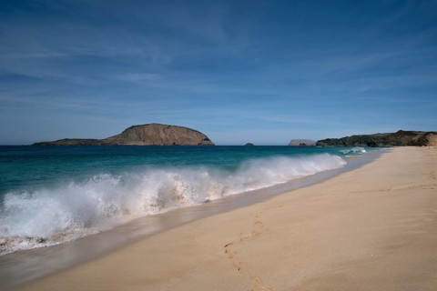 Waves at the sandy beach