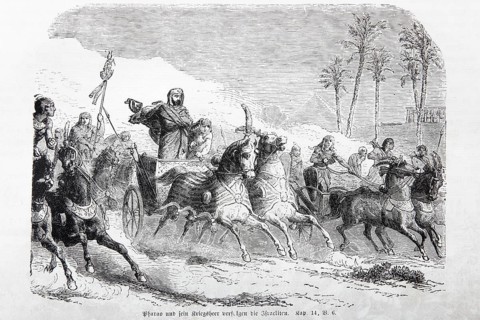 Pharaoh and his War Army persecute the Israelites