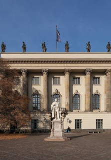 Humboldt University with Alexander von Humboldt statue