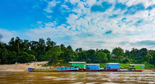 Houseboats on the Mekong
