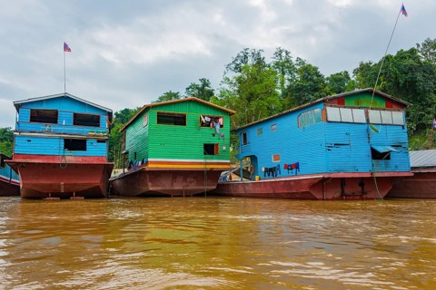 Houseboats on the Mekong