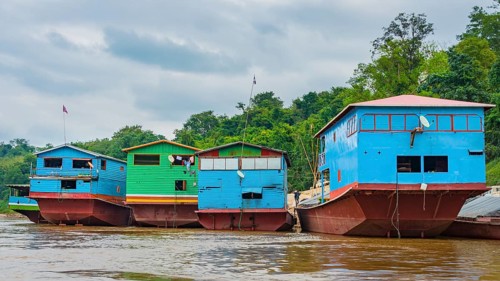 Houseboats on the Mekong