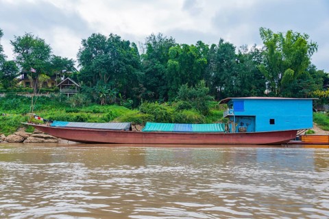 Houseboat on the Mekong