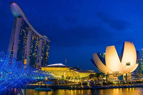 Marina Bay Sands hotel and ArtScience Museum