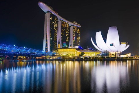 Marina Bay Sands hotel and ArtScience Museum