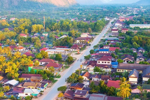 Aerial view of city