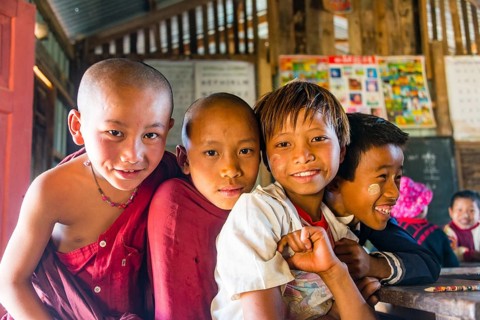 School children at school