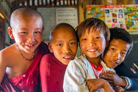 School children at school