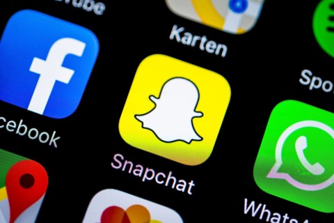 Smartphone screen with SnapChat